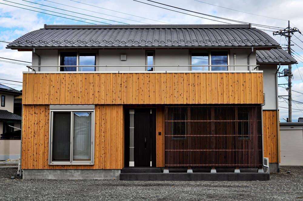 山梨県南巨摩郡富士川町 木造2階建て注文住宅外観